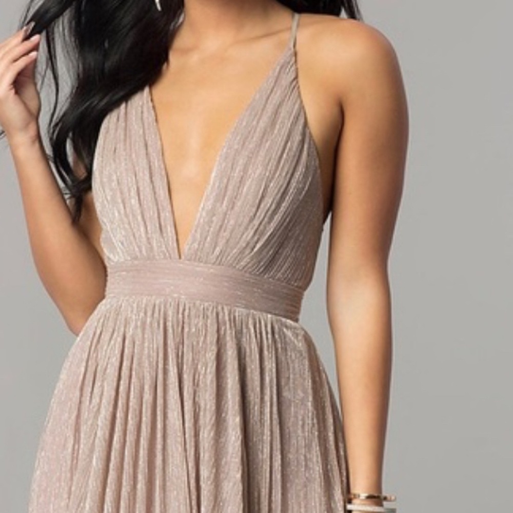 Champagne maxi dress - size small